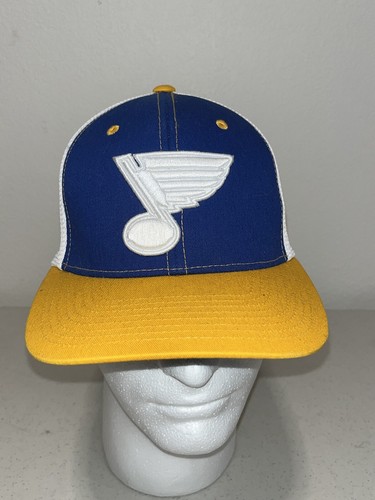 Official NHL St. Louis Blues Cap Hat Flex Fit Small Medium Old Time Hockey
