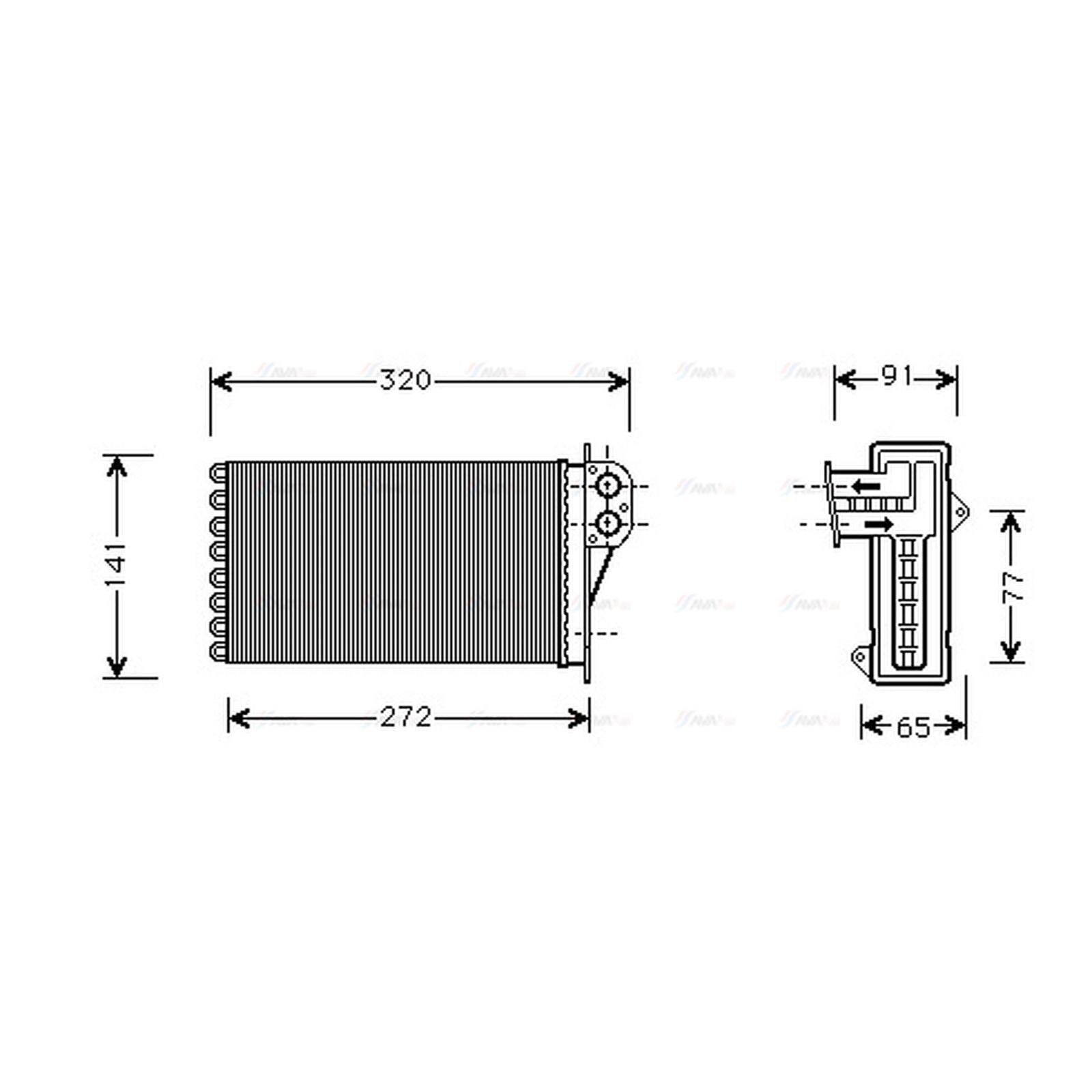 Heat Exchanger PE6199 AVA Exchanger Interior 6448.G3