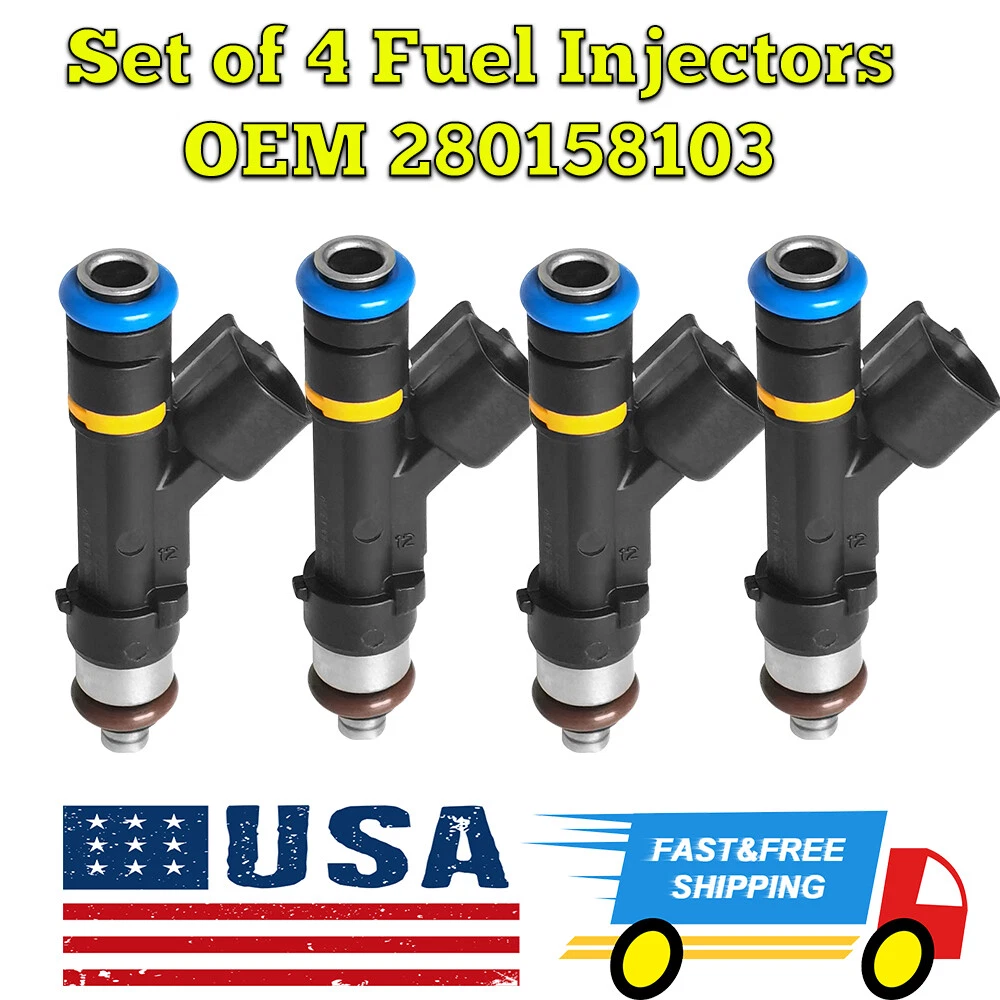 4X Fuel Injector For Mazda 3 12-16 CX-3 16-18 CX-5 13-15 MX-5 Miata 16-18