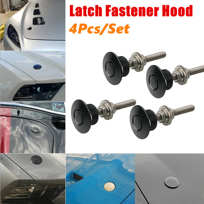 4 X Push Button Quick Release Hood Bonnet Pins Lock Clip Car Bumper La - Foto 9