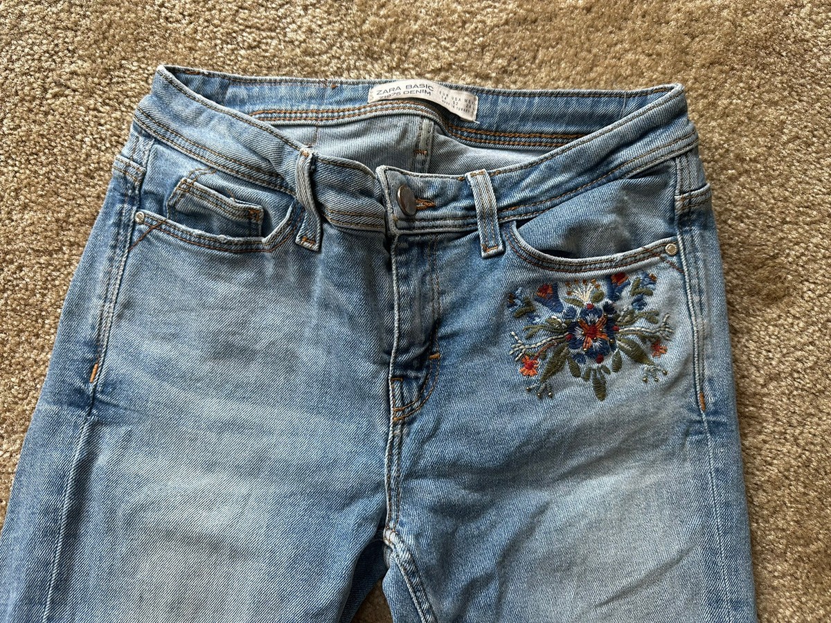 Zara Basic Denim Jeans Size 2 EUR 34 Mex 24 | eBay