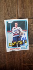 1981-82 OPC SIGNED AUTO CARD MIKE PALMATEER WASHINGTON CAPITALS MAPLE LEAFS 351