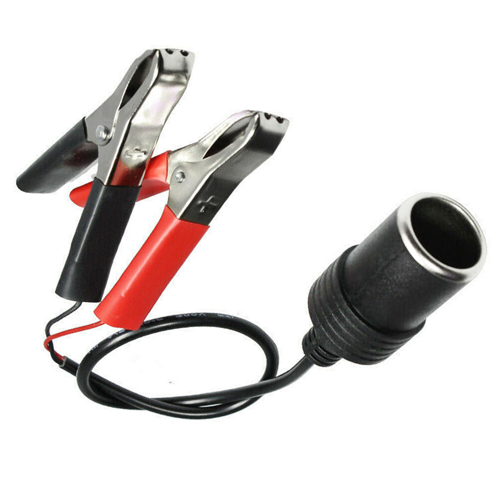 car battery charger cigarette socket GLOFE 12V Car Battery Alligator Clamp Cable Cigarette Lighter Adapter  Replace