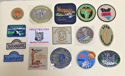 Lot of 16 Embroidered Cloth TANZANIA, KENYA, AFRICA & More Patches