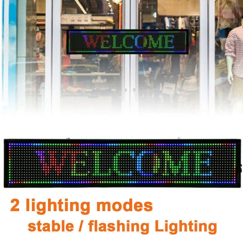 High Brightness Outdoor LED Sign Programmable Scrolling Message Display Board US - Image 2 of 4
