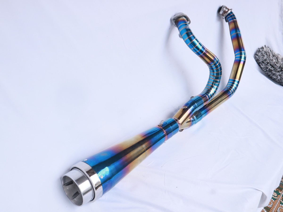 Custom 2-1 Blue Exhaust Fits Harley Touring Street Glide/Road King
