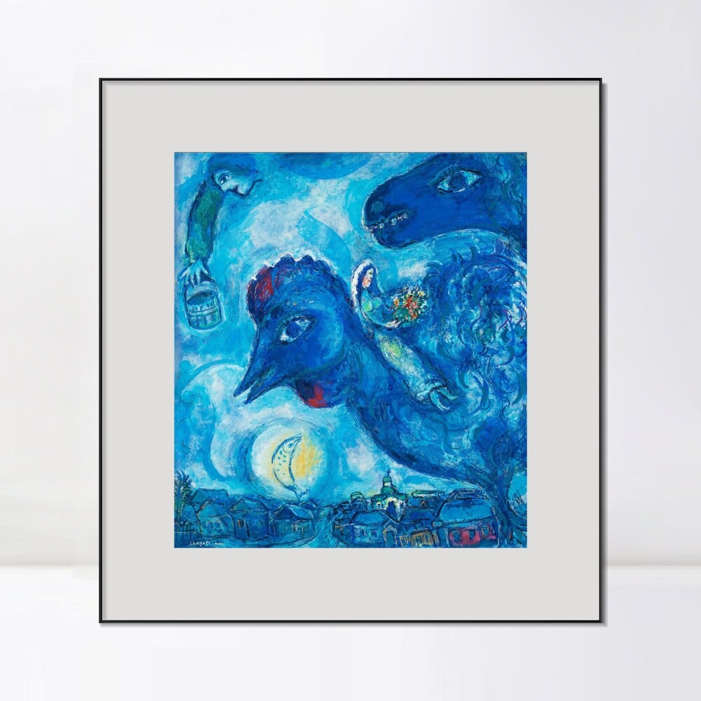 Framed Canvas Giclee Print LE RêVE DE CHAGALL SUR VITEBSK by Marc