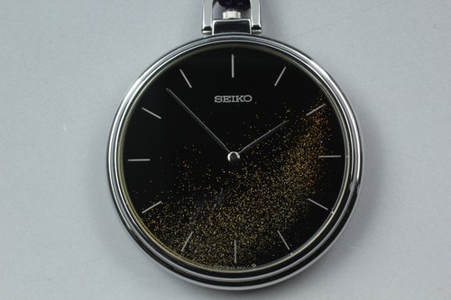Vintage 1985 Near MINT Seiko Yosooi 9020-0010 Black Quartz Pocket Watch JAPAN - Picture 3 of 10