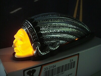 #ad Indian Face Front Fender Lamp White Retro Vintage Scout Chief V Twin 33 2194 X8 $52.50