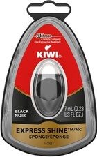 KIWI Express Shoe Shine Sponge  Leather Care 0.23 Fl Oz Pack of 1 , BLACK
