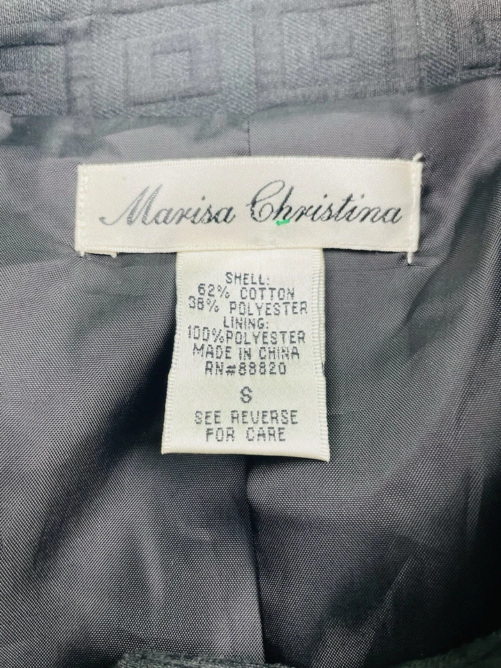 Marisa Christina Woman's Black Solid Lined Blazer Size 8 NICE - Image 3 of 4