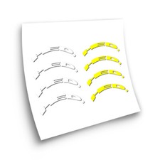 STAR SAM ® ADESIVI CERCHI DA STRADA Hed 88mm set bianco e colore 88mm