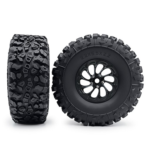 4x RC 2.2 Mud Slingers Crawler Tires 140mm & 2.2 Beadlock Wheels For Wraith Car - Picture 37 of 37