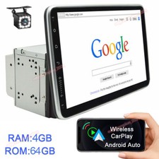 Double 2DIN Rotatable 10.1in Car Radio Android 13 Touch Screen Player GPS 4 64GB