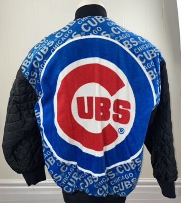 CHICAGO CUBS BASEBALL JANOO OH PARIS TERRY CLOTH BOMBER JACKET ONE SIZE FITS ALL