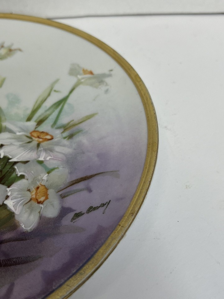 Turn Vienna Austria Hand Painted Floral Flowers Plate 9139 Artist