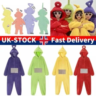 Halloween Adult Teletubbies Costume Disi Onesis Lala Cosplay Jumpsuit Pajama