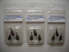 Lot of 3 PRECISION TUNGSTEN 1/4oz TEARDROP DROPSHOT Weights - NATURAL color