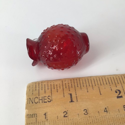 Vintage Ruby red Glass Hand Blown Hobnail Miniature Pitcher 1.5” - Picture 7 of 7