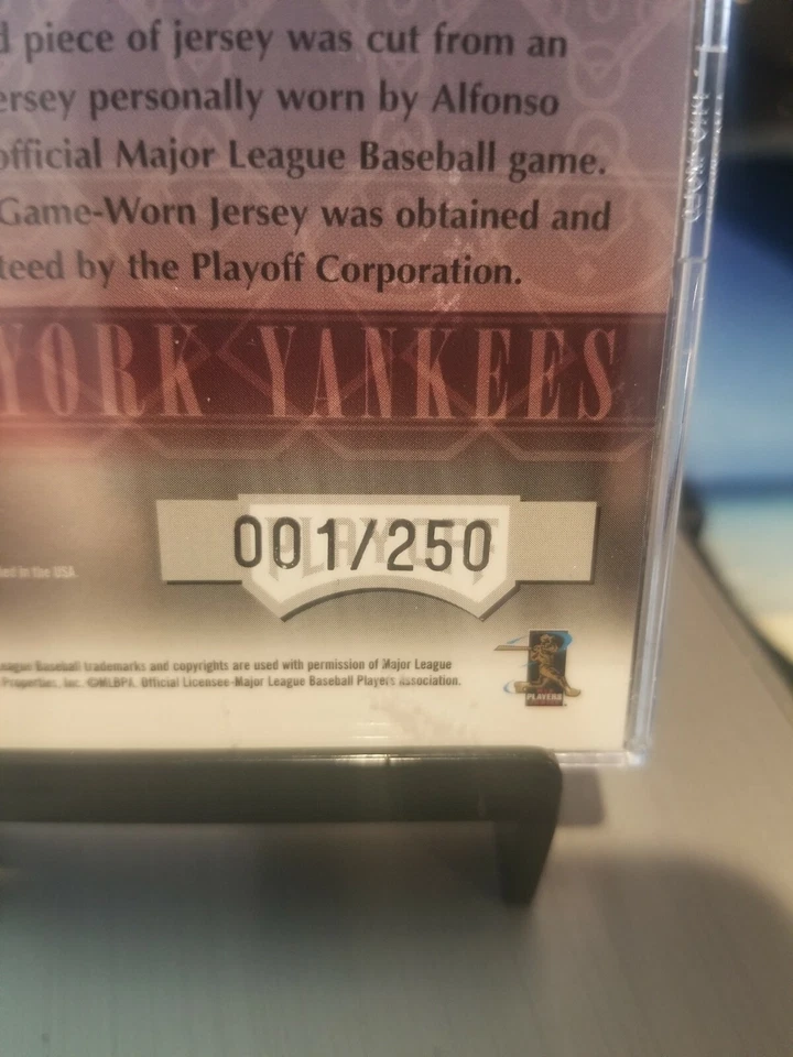Alfonso Sariano 2003 #1/250 Playoffs líderes de prestigio materiales #LL-8 como nuevo. Yankee Foto 2 de 4
