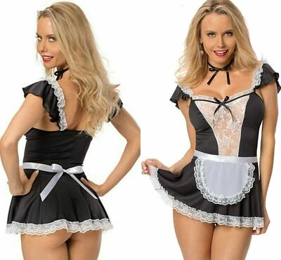 SEXY WEAR Sexy 2pcs Naughty After Hours French Maid Waitress Costume Servant Outfit 8 - 16