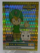 T.K. & Tokomon Digimon #10 of 34 Foil Series Silver Stamp Holo The Upper Deck NM