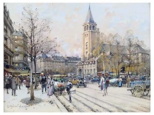 Paris France Saint Germain des Pres Tile Mural Kitchen Backsplash Marble Ceramic