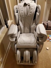 Kagra White Modern Synthetic Leather Premium Super Stretch 4D Massage Chair