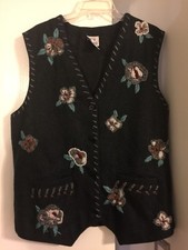 Womens Beautiful Wool Vest Size Large