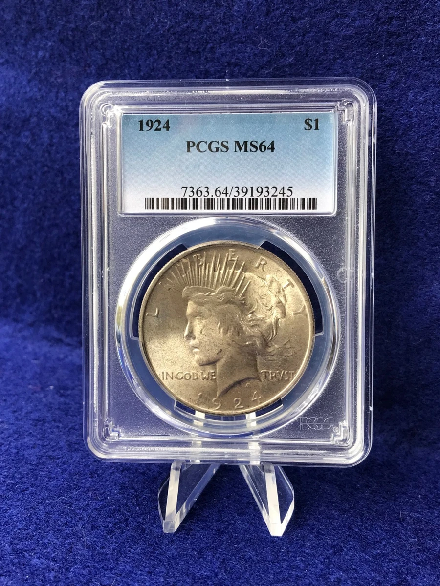 MS 64 Graded 1924 Year Peace Dollars (1921-1935) for sale | eBay
