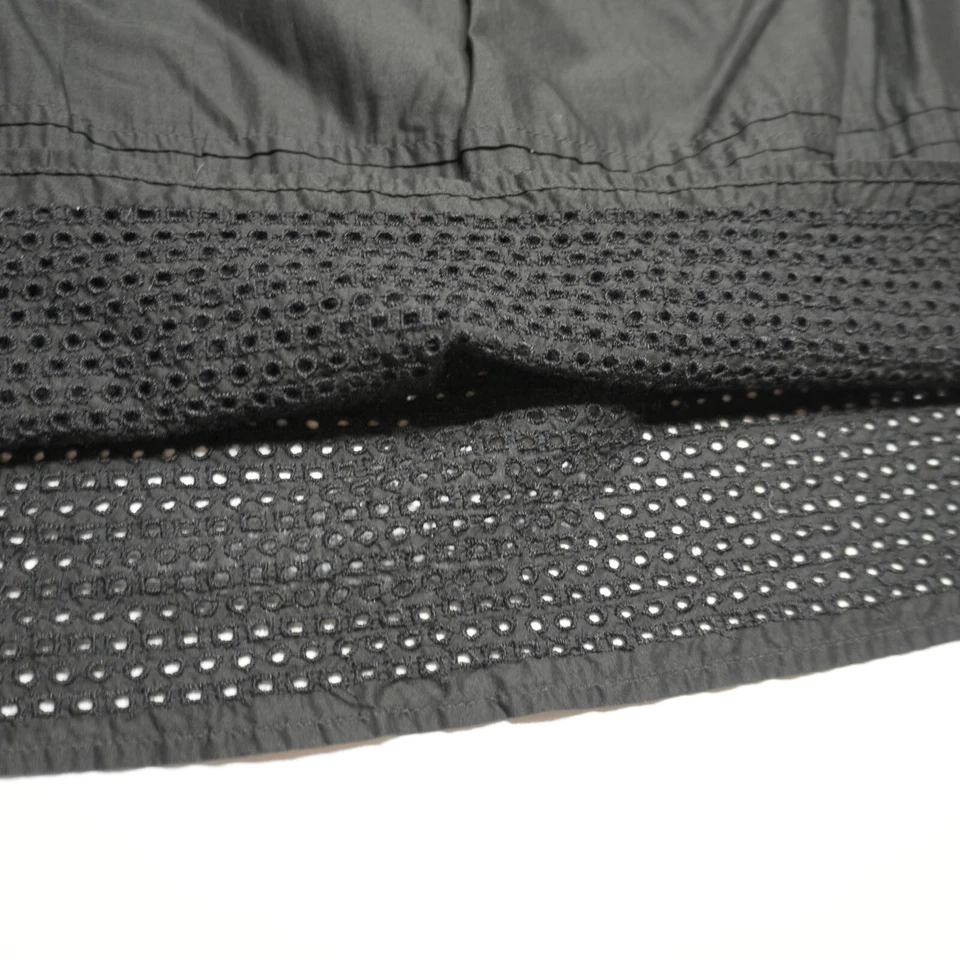 Old Navy Skirt Womens Small Petite Eyelet Black Straight Pull On Boho All Cotton - Image 4 of 4