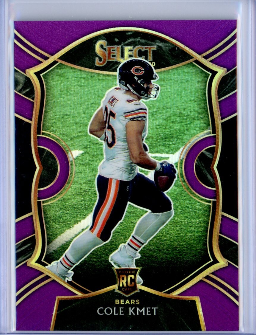 2020 Panini Select Concourse #74 Cole Kmet RC Rookie Card 36/75 Purple Prizm