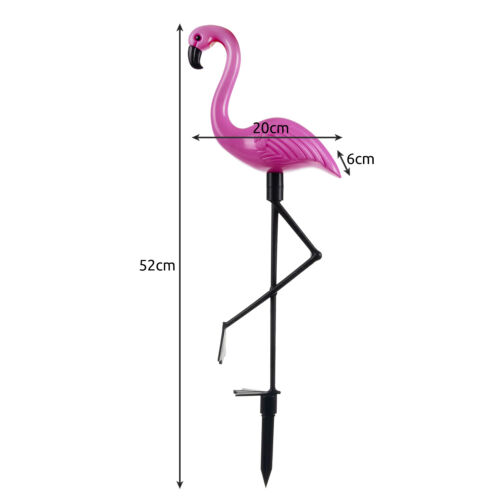3 Stück Solarlampe Flamingo Gartenstecker Solar Beleuchtung Gartenstecker Deko - Bild 2 von 13