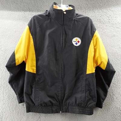 Pittsburgh Steelers Jacket Men's Large Reebok Team Apparel On