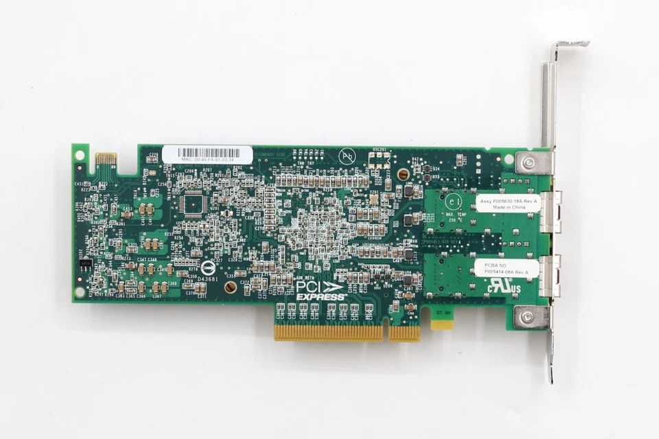 Emulex Dual-Port SFP+ PCIe High Profile Ethernet Network Card P/N: 00RX882YL - Image 4 of 4