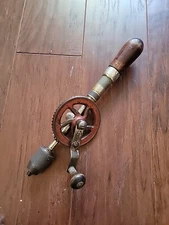 Vintage Millers Falls No. 3 Egg Beater Style Hand Drill or Auger - Good shape
