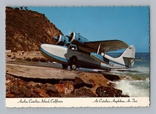 Airplane Postcard Catalina Airlines Amphibian Grumman Goose Catalina Island AG7