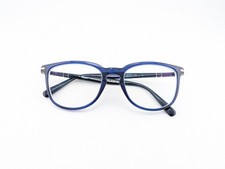 Persol Eyeglasses Frames Only, 3240-V 181, 52-19-145, Blue, Made in Italy