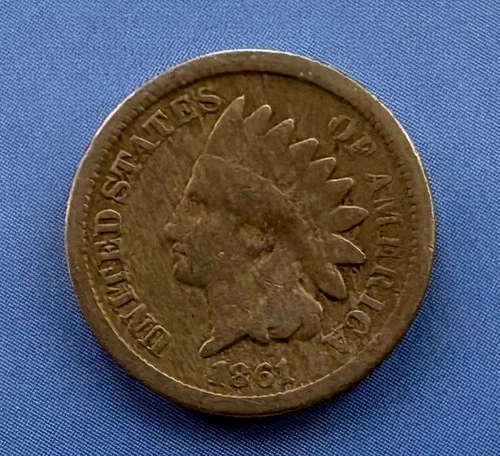 1861 Indian Head Cent Very Good Condition