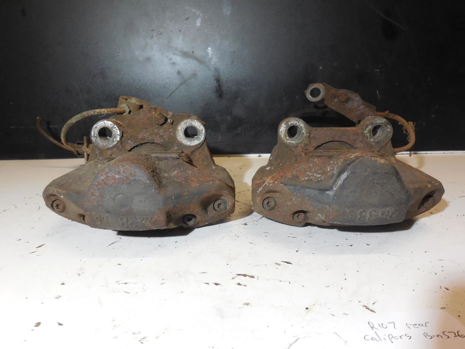 后制动卡钳一对 72-85 梅赛德斯奔驰 R107 450SL 380SL 450SLC — 第 4/4 张图片