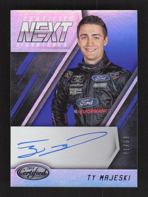 2018 Panini Certified #NEXT-TM Next Signatures Blue Ty Majeski #/50 Auto