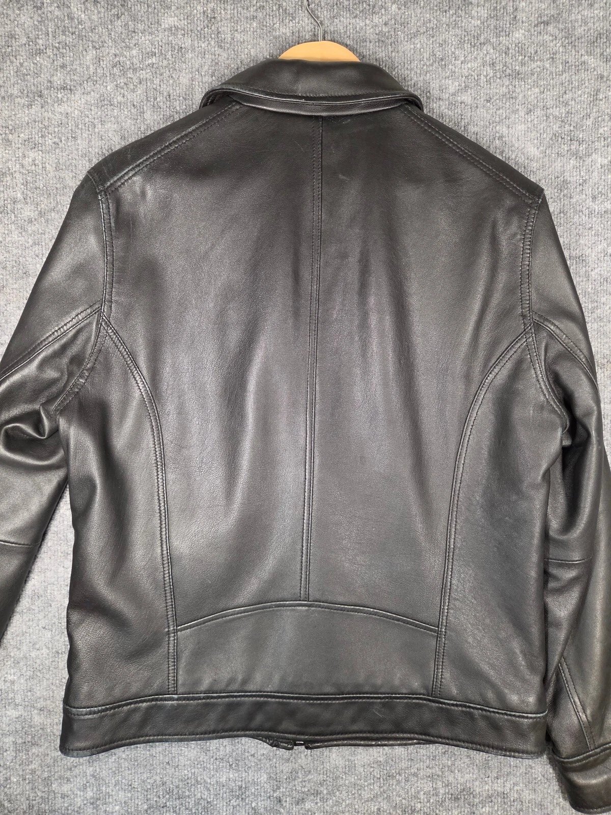 JF J. Ferrar Genuine Lambskin Black Leather Jacket Small image 9