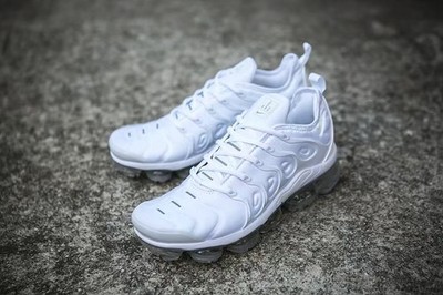 US Size Nike Air Vapormax Plus Triple White Men's shoes