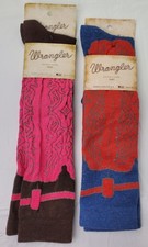 Wrangler Ladies Wild West Boot Knee High Socks - Lot of 2 - Size M 9-11 - NWT