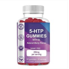 1X 5-HTP Supplement Gummies mit B6 Premium natürlichem Beerengeschmack - 200mg -