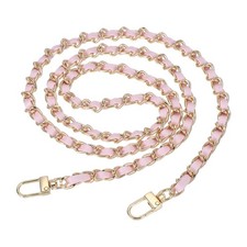 Leather Purse Handle Strap 43" Purse Strap DIY Replacement Pink