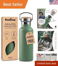 24oz Double-Walled Stainless Steel Water Bottle - FreeSip Design