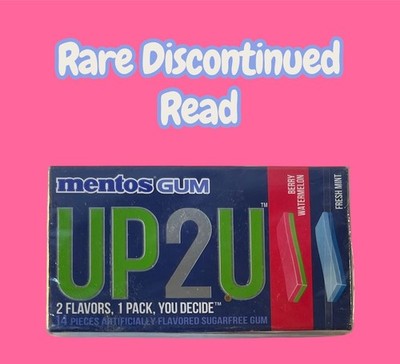 MENTOS UP2U Collectable Gum Pack Sugar Free Berry Watermelon & Fresh Mint READ