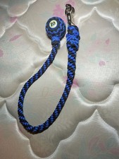 black and blue paracord get back whip for motorcycle's