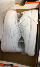Nike Air Force 1 Triple White Sneakers, Size 7Y / 8.5W BNIB DH2920-111